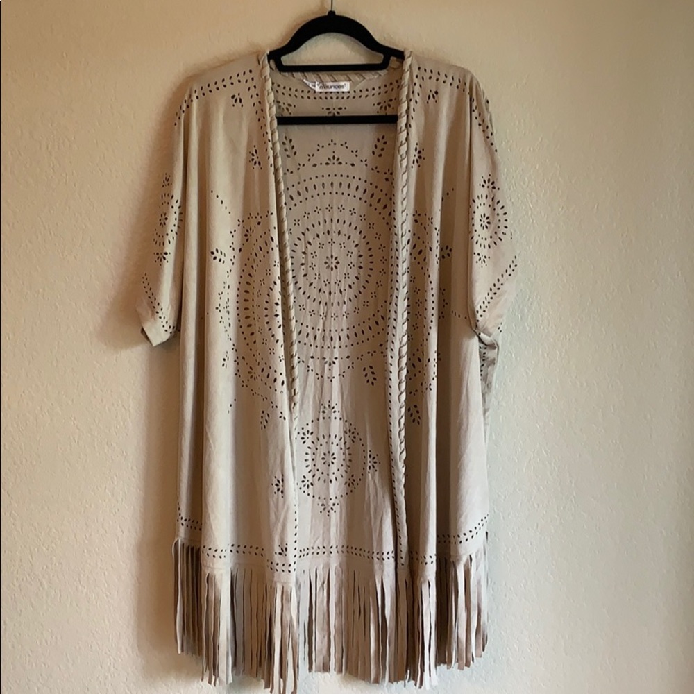 Maurices Poncho Perforated Duster XXL